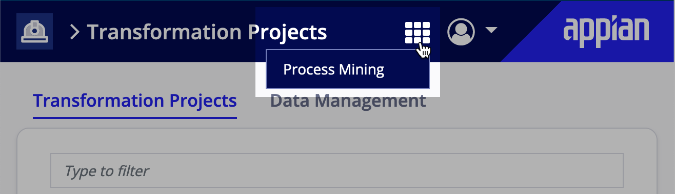 Mining Prep navigation menu