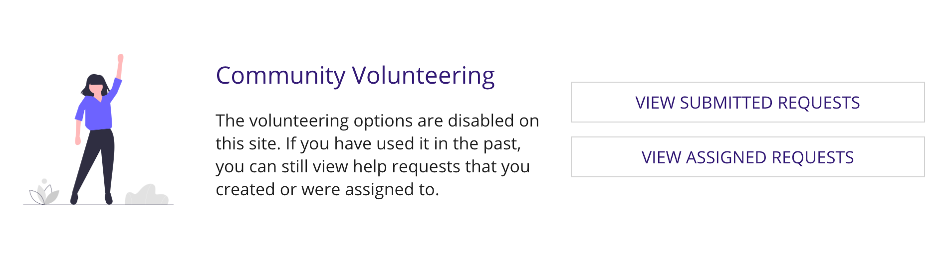 volunteering feature message