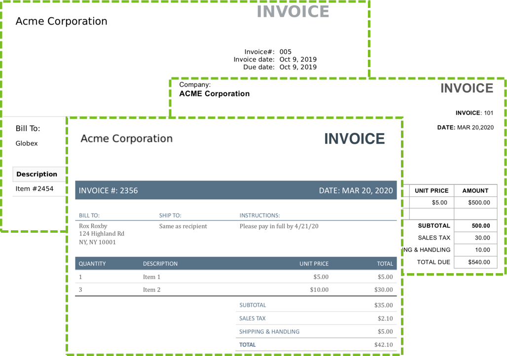 invoice examples