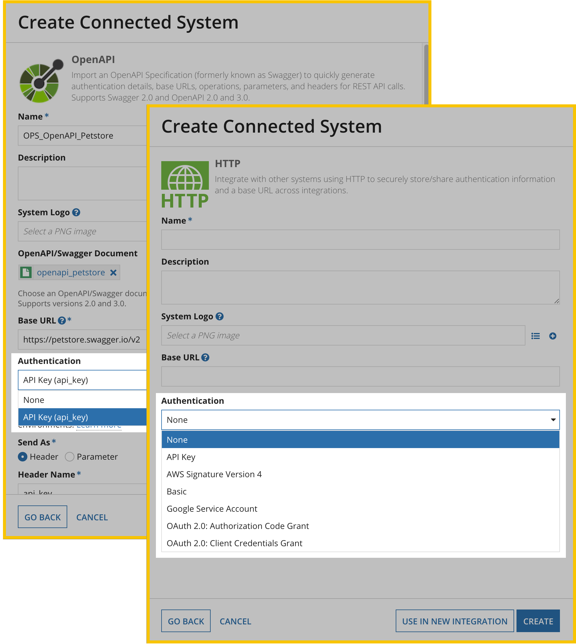 connected system authentication