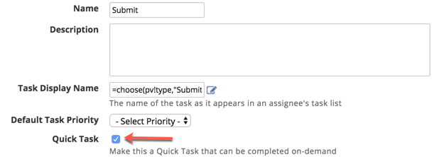 Enable quick task