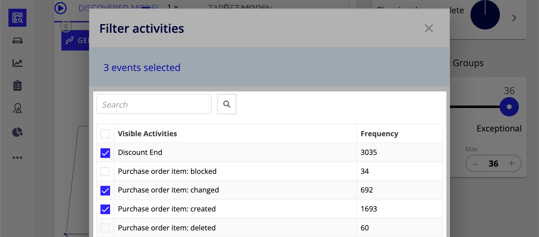 Screenshot of Filter lists tab