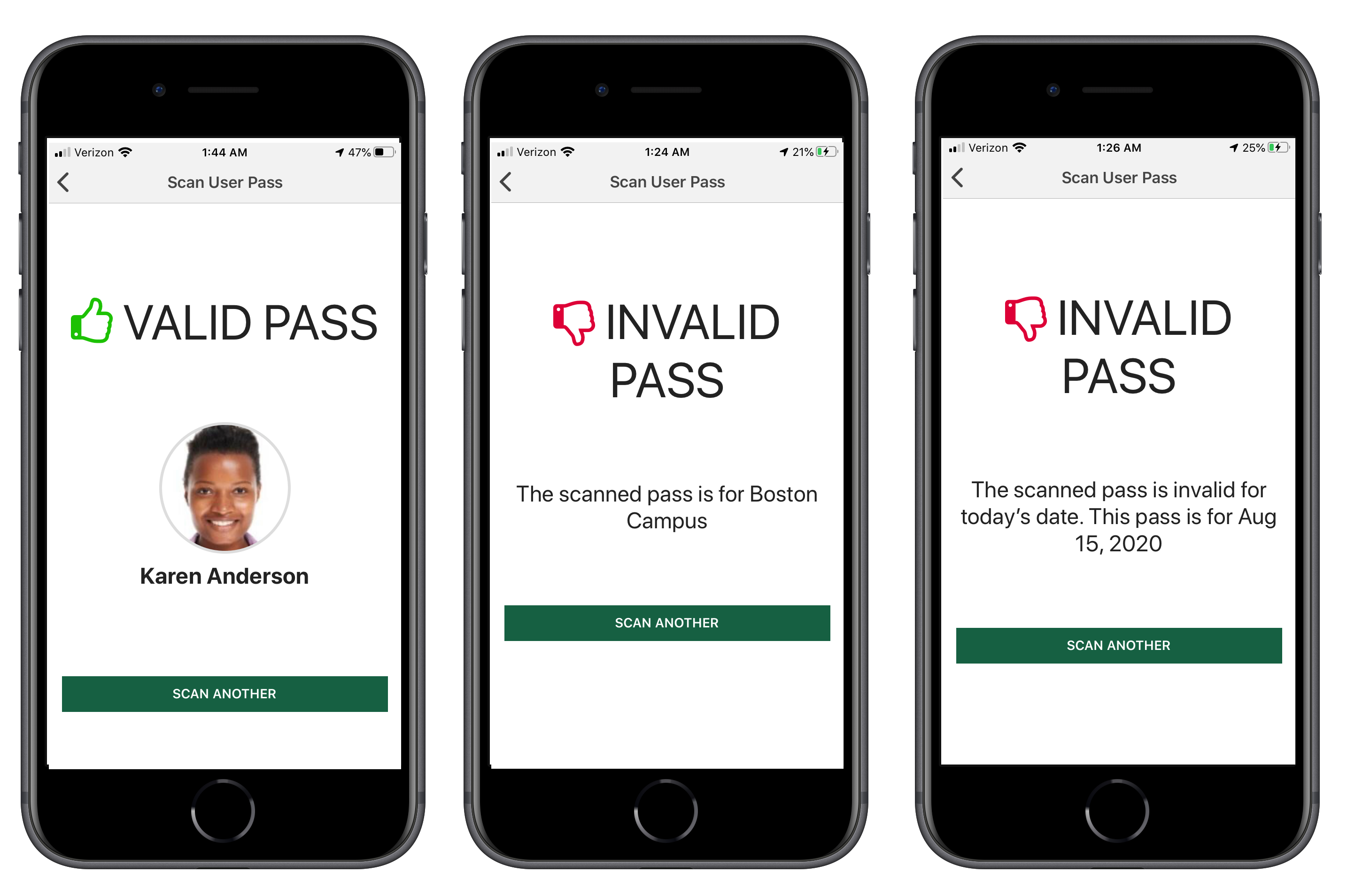 valid and invalid passes