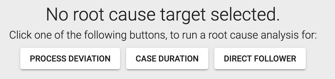 You can select the preceding three options from the Root Cause tab.