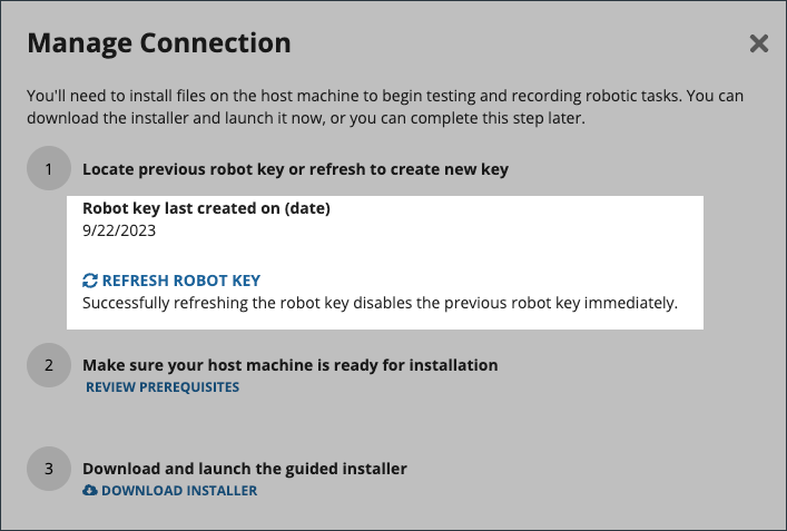 manage connection