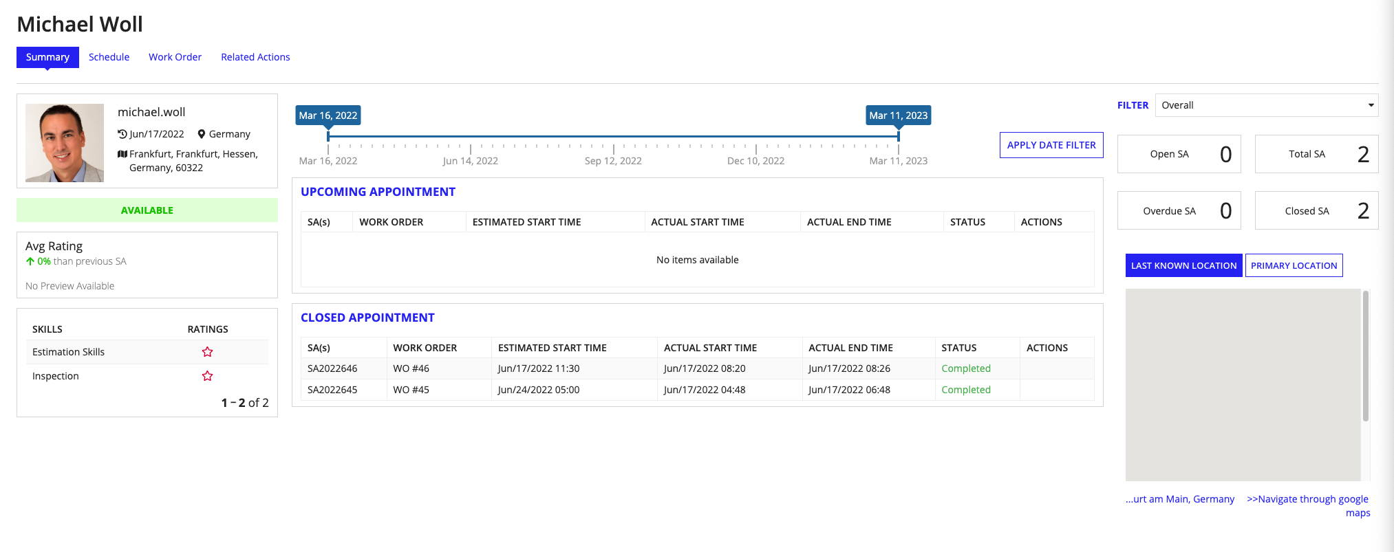 /ccs-fi-inspector summary page