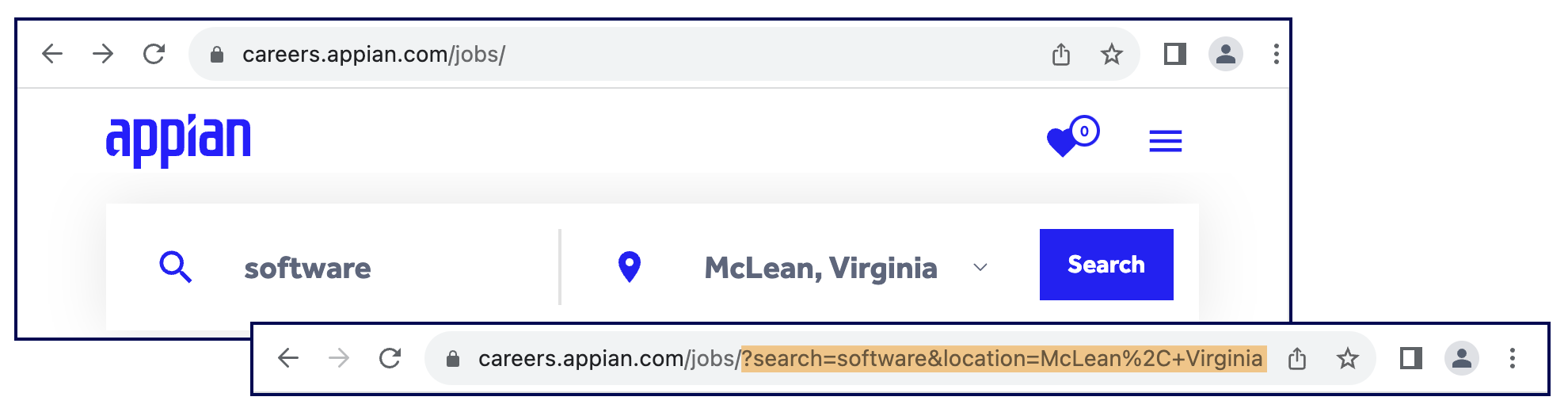 career search example