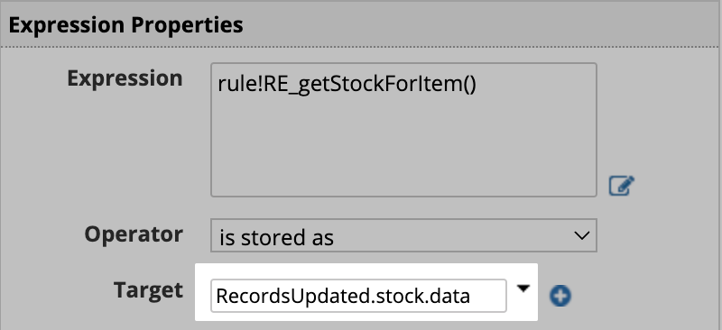 screenshot showing the simplified record type field references in Data Input and Output tabs