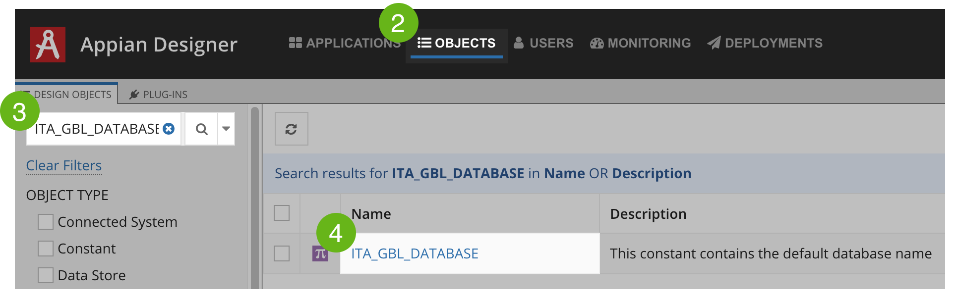 database constant