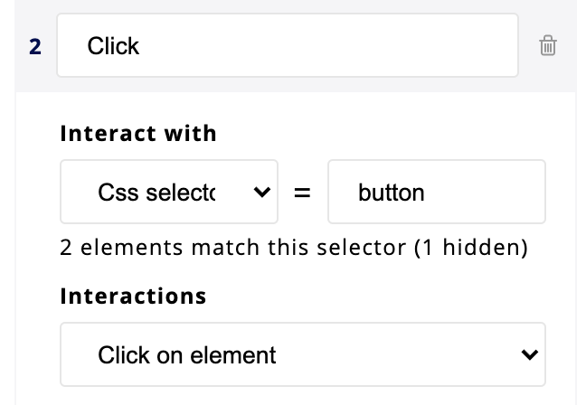 Button selector