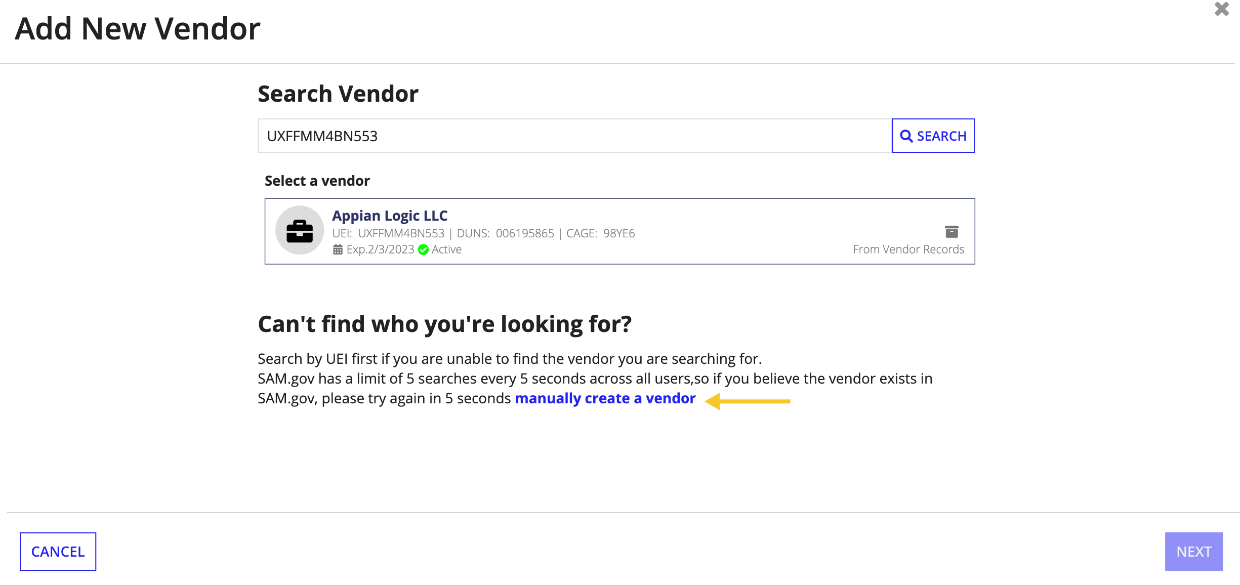 /Search Vendor