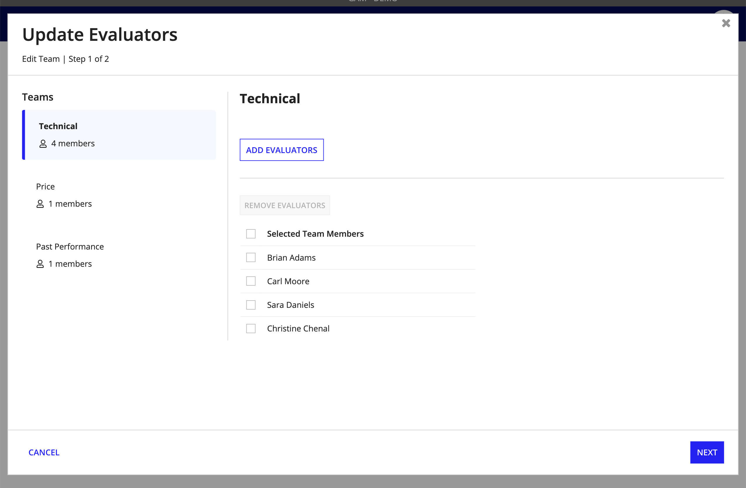 Update Evaluators