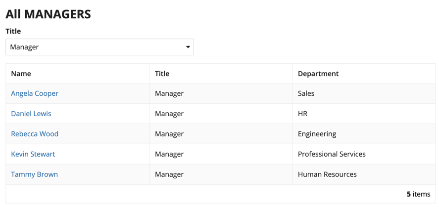 /SAIL Recipe Filter Records in a Grid Test