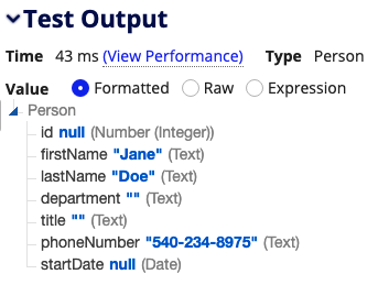 /casting record data to cdt result