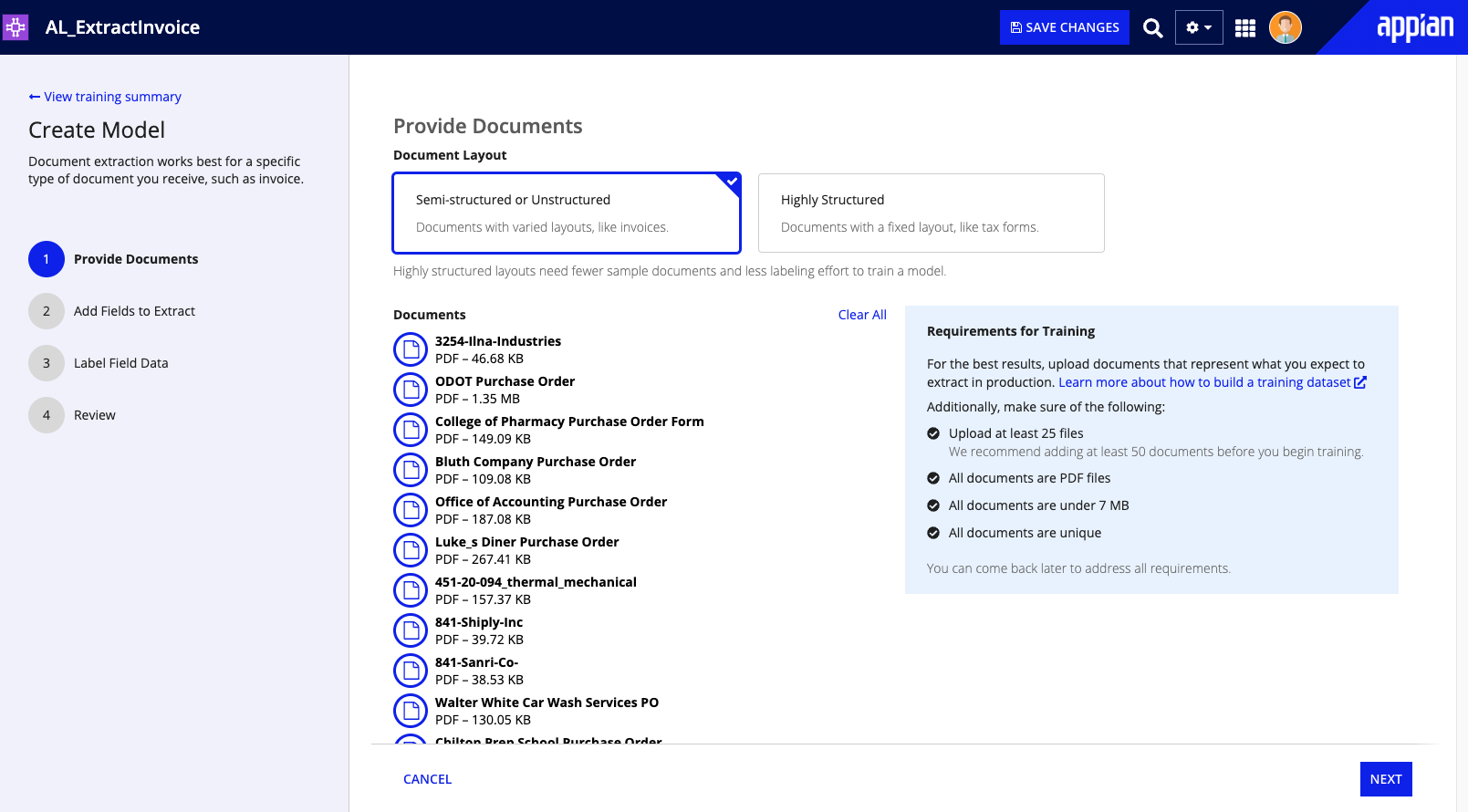 Add documents to the AI skill