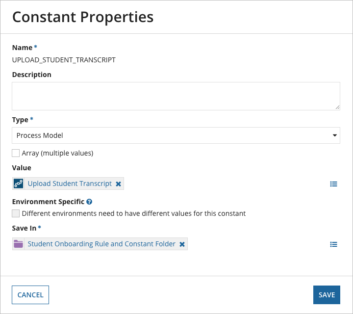 Process Model Constant