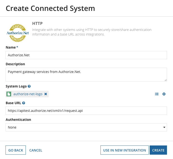 Connected System Creation