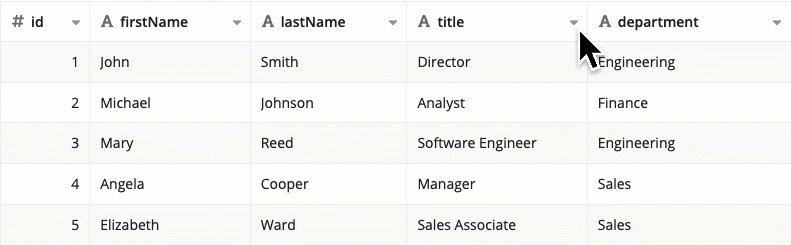 Moving and deleting record query fields