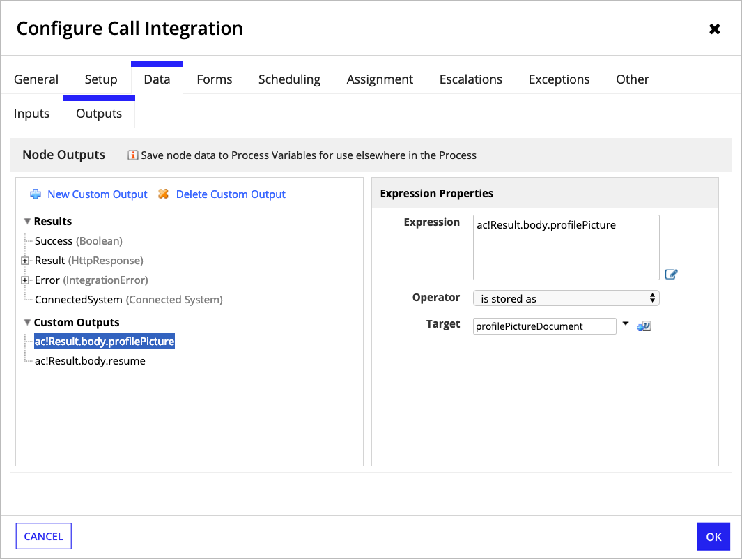 /receive base64 processmodel