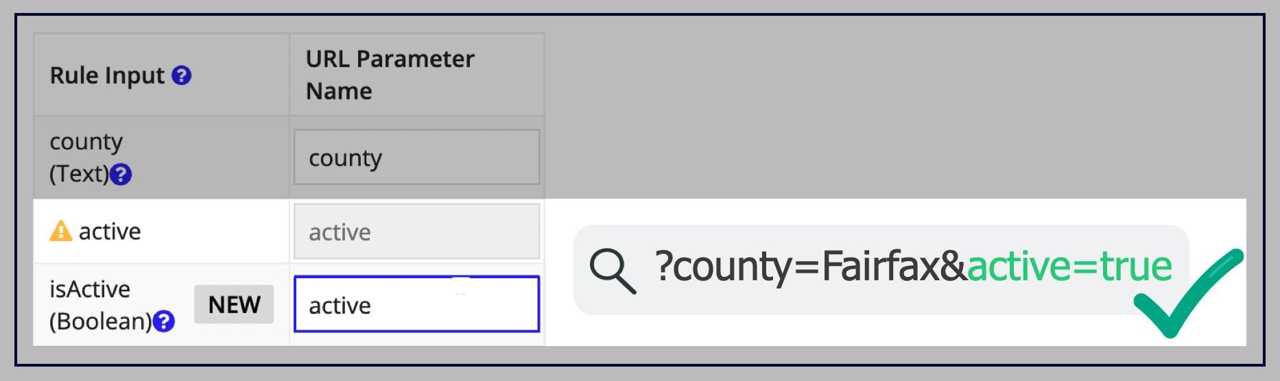 example of renaming a rule input