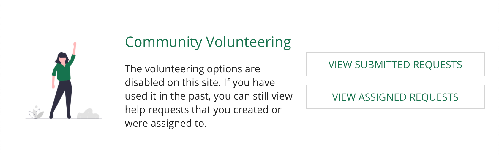 volunteering feature message