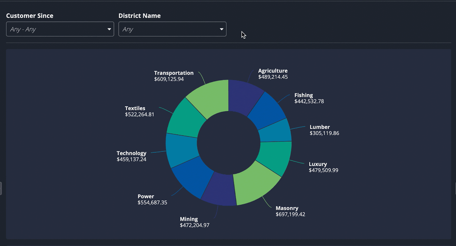 gif of new report creator quick filters on reports