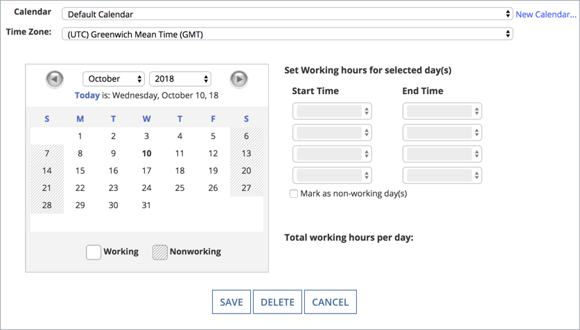 Process Calendar