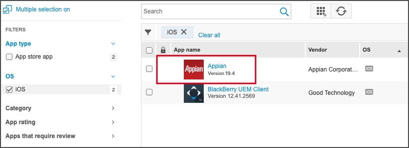 /Appian EMM iOS1