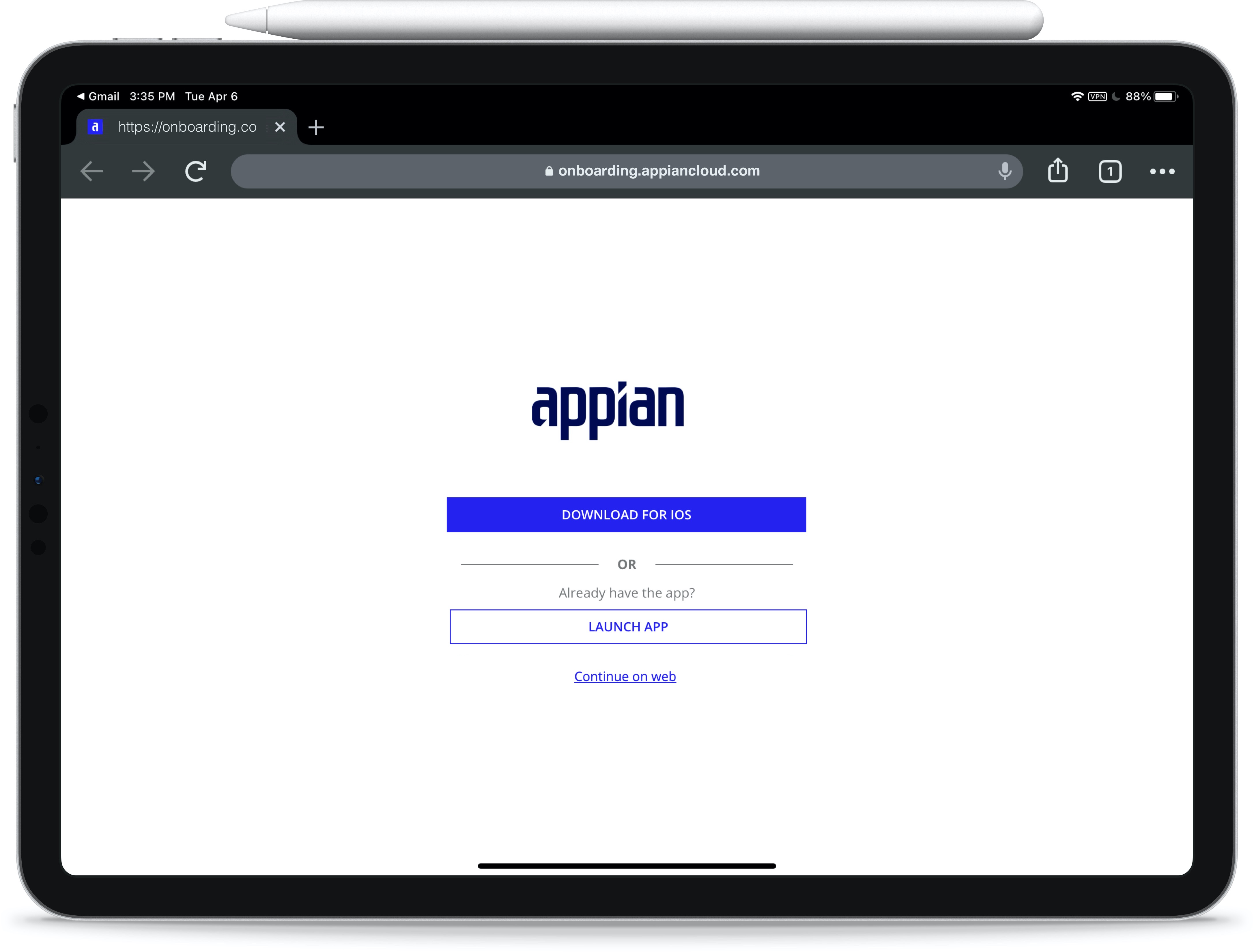 /Appian Mobile  Redirection