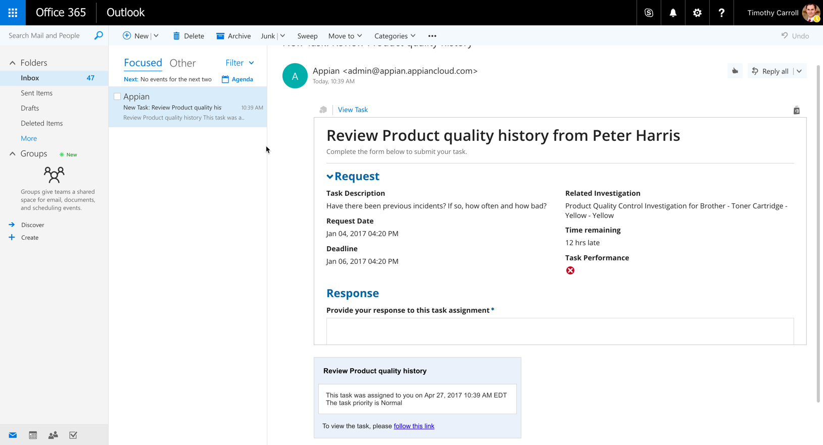 Office365 Task Viewer