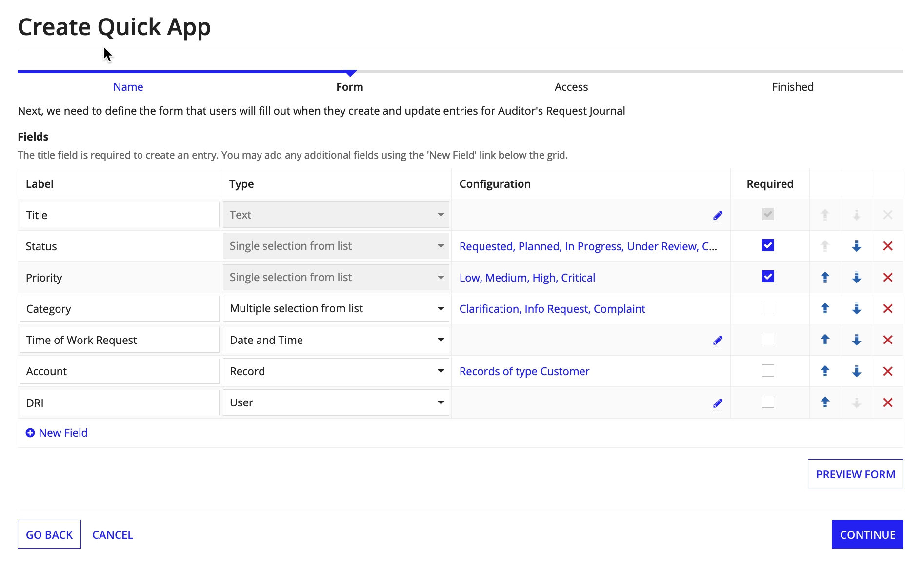 configure interfaces example