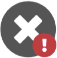 Canceled with errors process icon