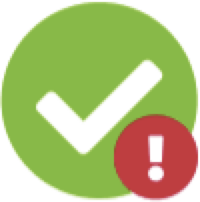 Completed with errors process icon