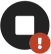 Stopped with errors process icon