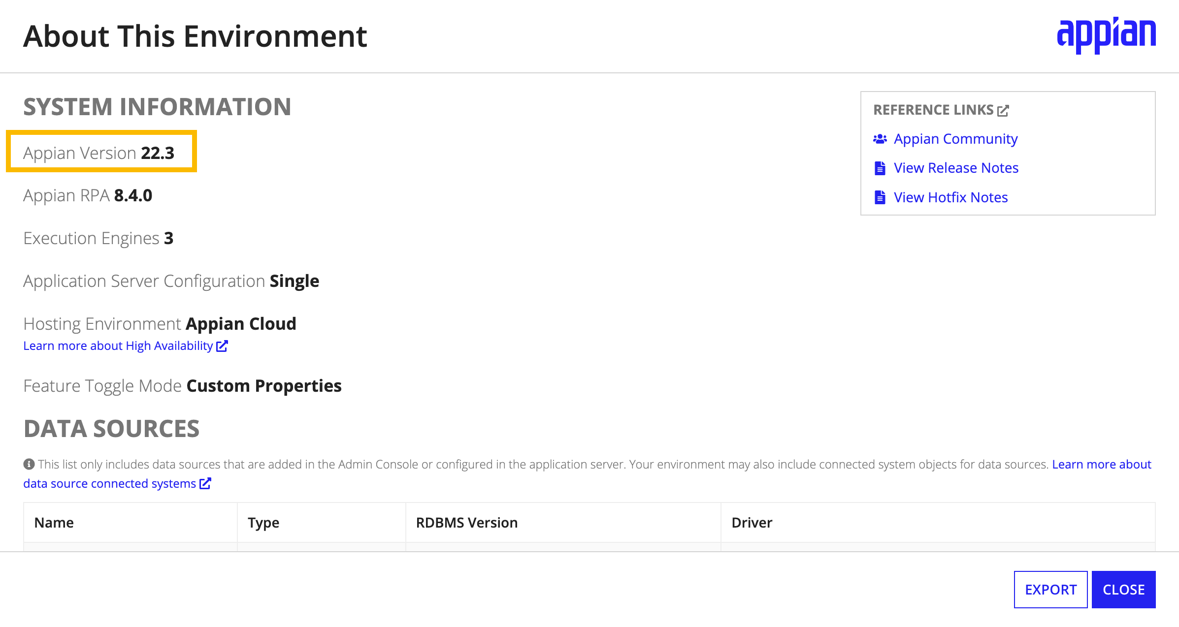 /cocs installation-appian version