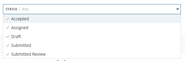 Requirements' STATUS dropdown with values.