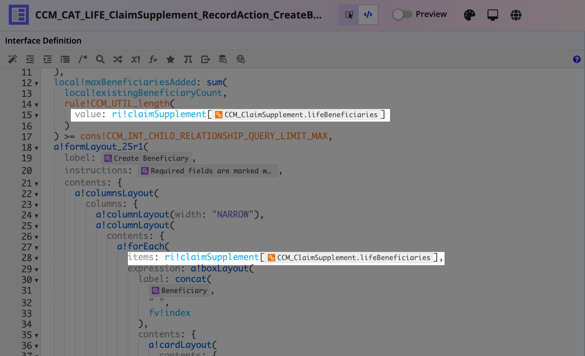 Create Beneficiaries interface mapping - part 1