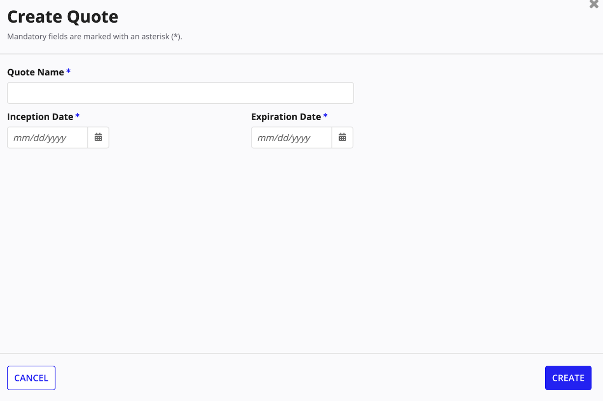 Generate quote module overview create a quote