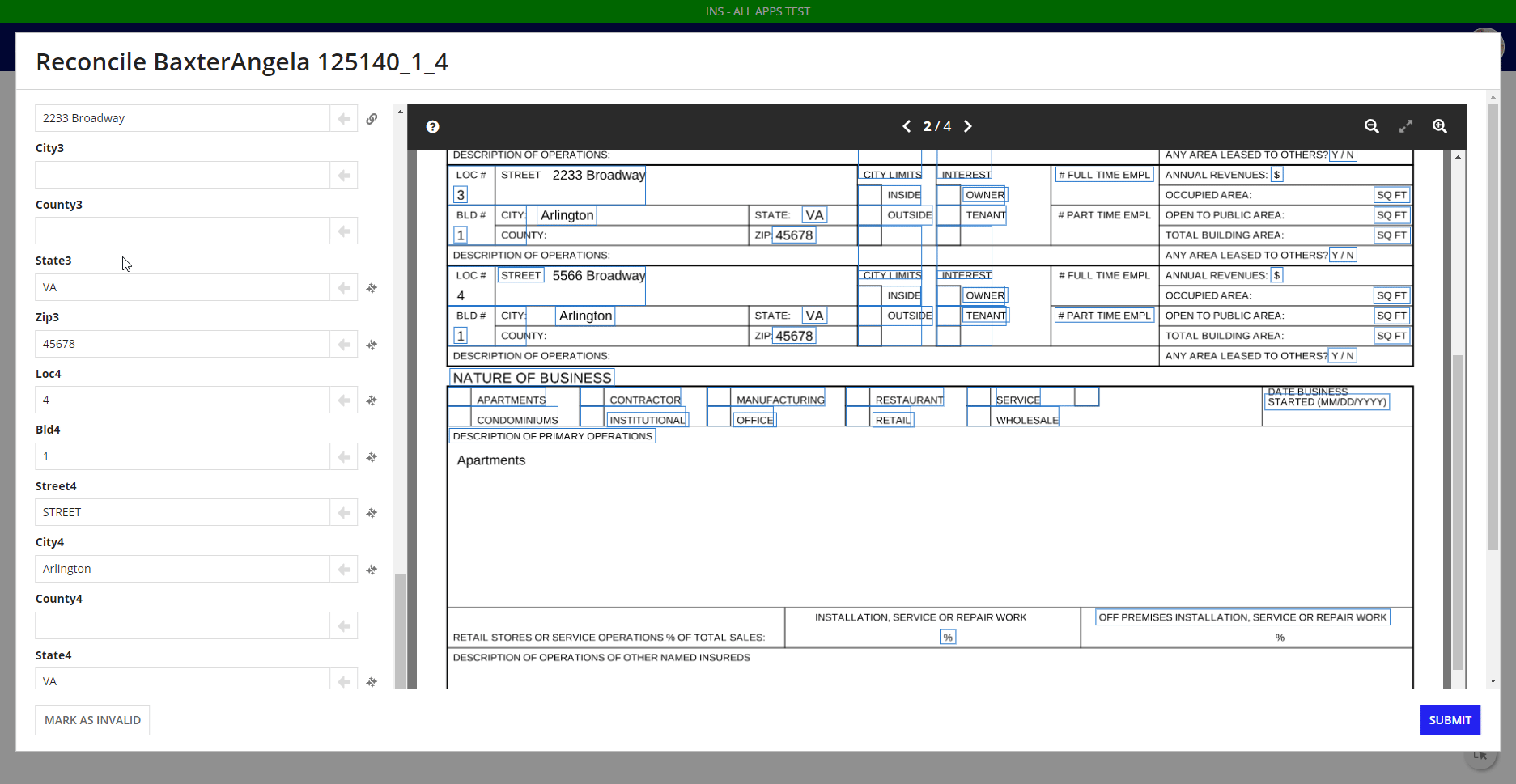 Selecting a value in the preview and clicking the arrow to map it to a field