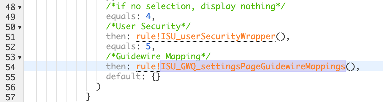 ISU_configurationSitePage a!match statement with Guidewire Mappings tab for version 1.4 or 1.5