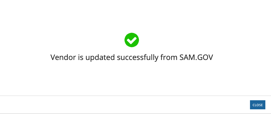 Vendor data pulled from SAM.gov.