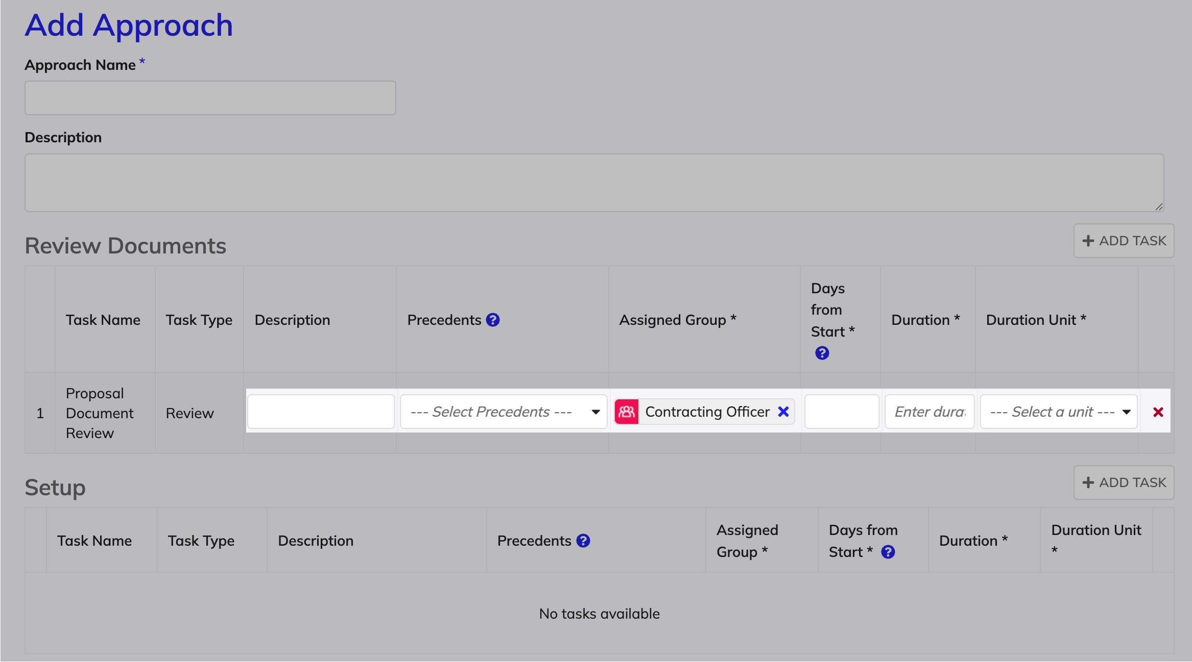 Configure tasks.