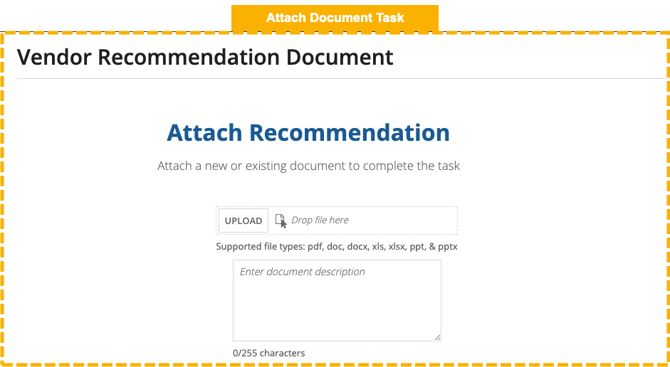 Attach Document task type.
