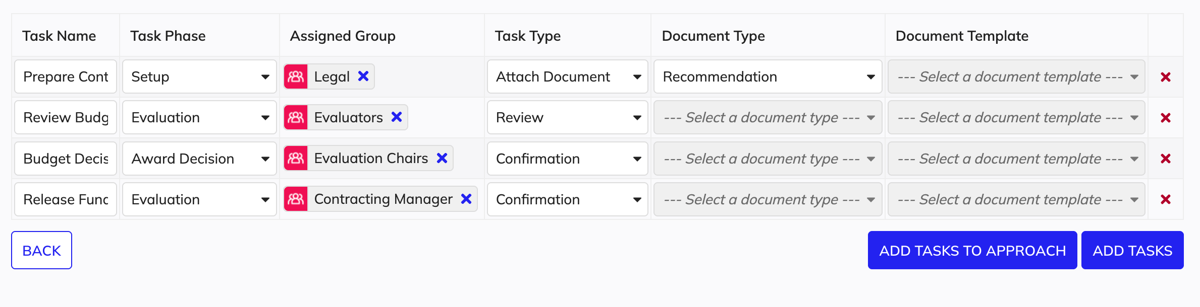 Validate and import tasks.