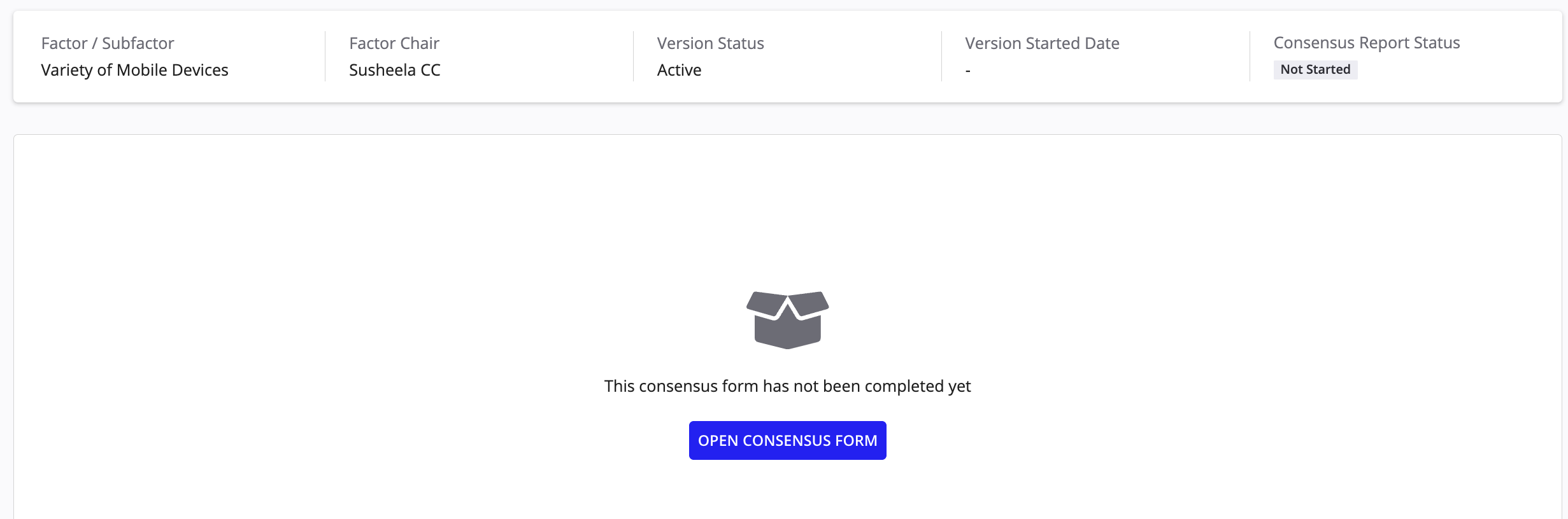Open the Submit Consensus Form