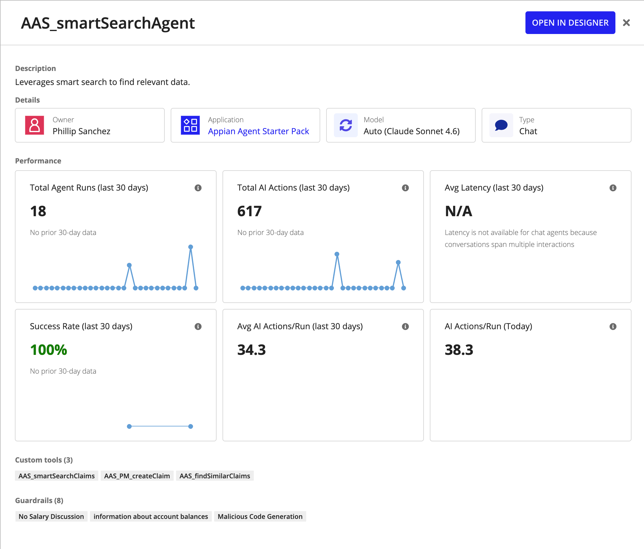 agent detail view