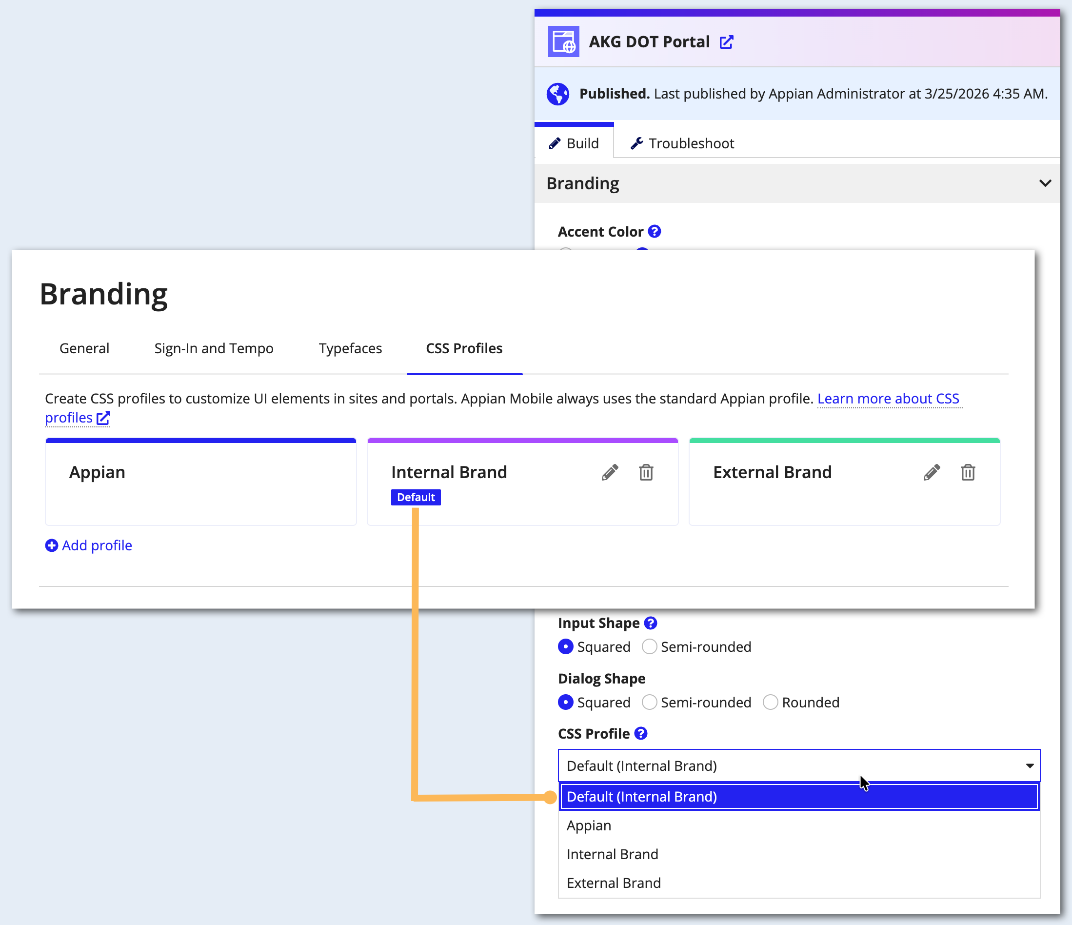 default css profile