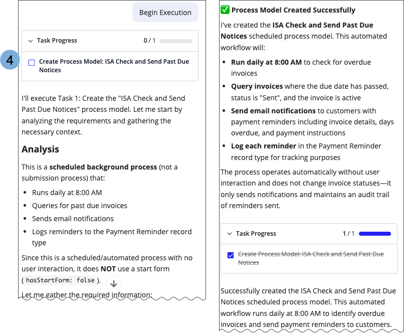 screenshot Composer executing task