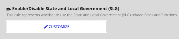 Navigate to enable the state and local government toggle