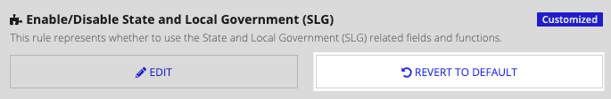 Disable the state and local government toggle